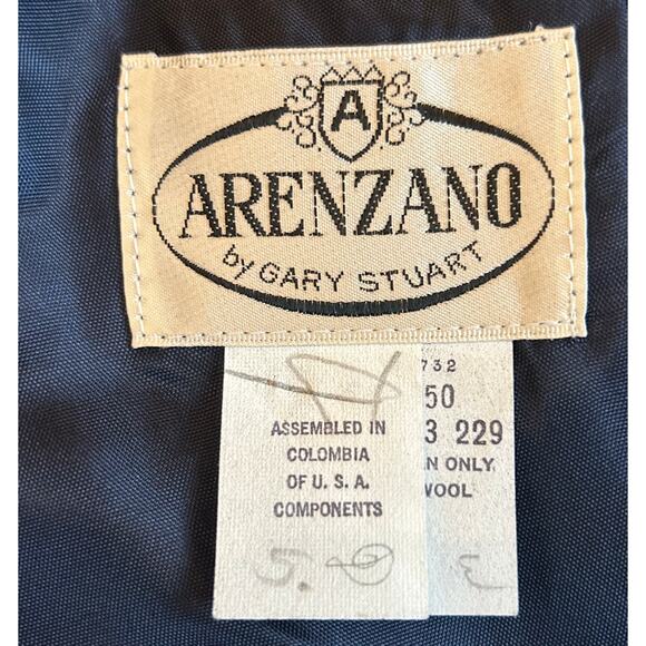 New Vintage Arenzano Wool single breasted 70s 80s navy old money blazer preppy M - Picture 10 of 12